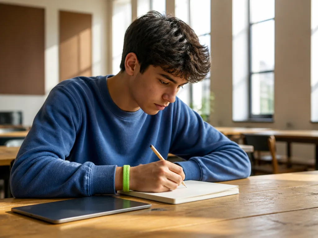 Participants écrivant à un concours d’écriture rapide à Aix-Libris