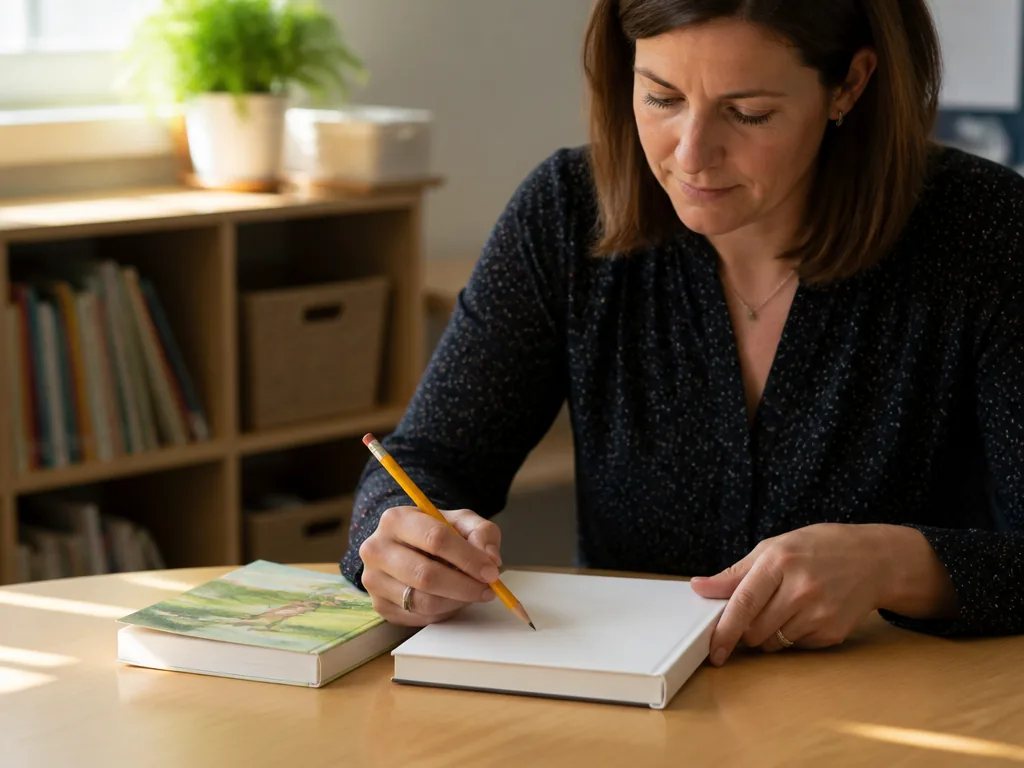 Des enfants posent des questions à un auteur jeunesse entouré de livres